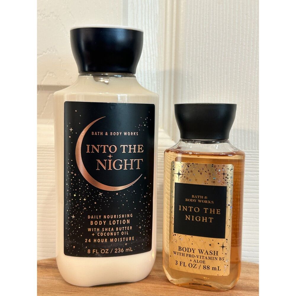 Bath & Body Works Into The Night Gift Set with Body Lotion 8oz / Body Wash 3oz.